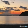 夕焼けのある風景
