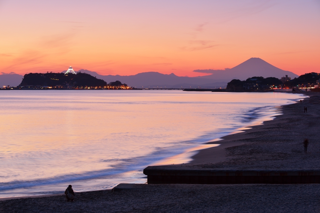 七里ヶ浜の夕景