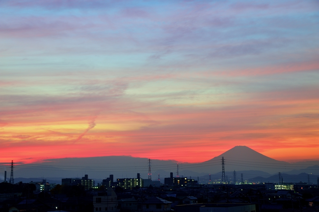 何時もの夕焼け