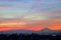何時もの夕焼け