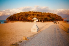 青島神社への参拝道