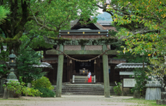 神社と巫女さん