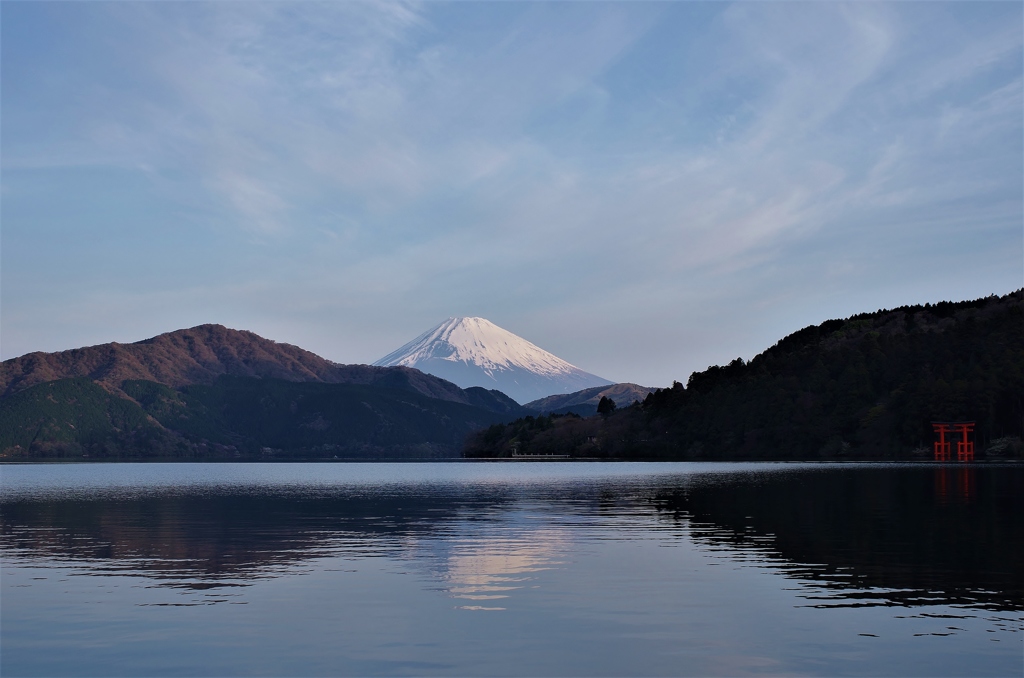 芦ノ湖の富士山