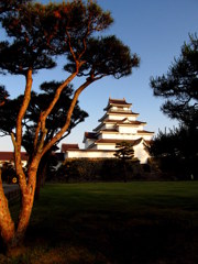 早朝の鶴ヶ城