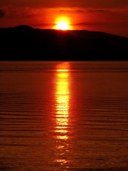 猪苗代湖の夕日６