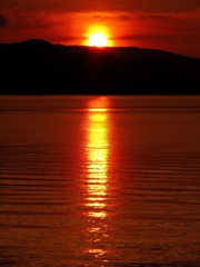 猪苗代湖の夕日６