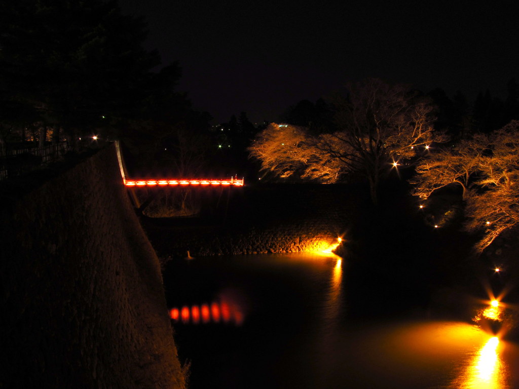 廊下橋　ライトアップ