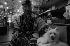 老人と犬