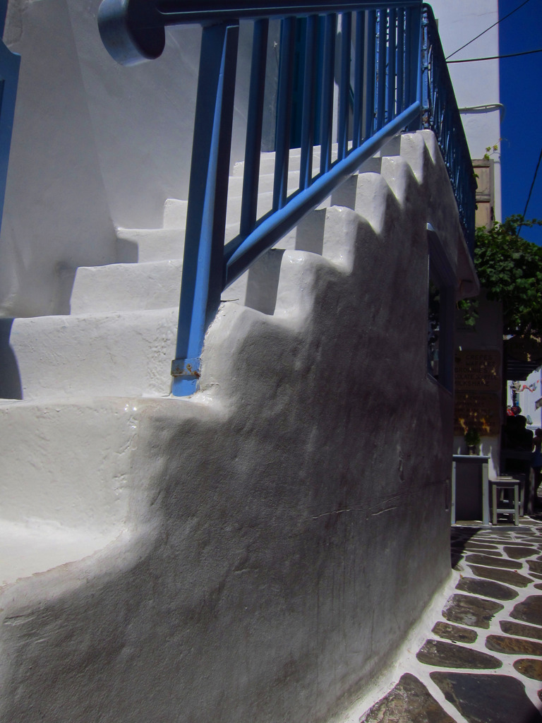 white stairs