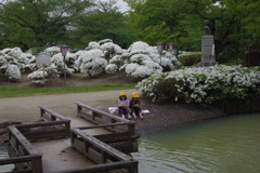 公園で写生会　!