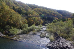 横川渓谷　やまびこ吊り橋