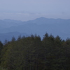 西の山々と唐松林