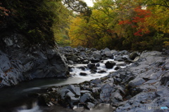 晩秋の中津川渓谷