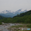 寒河江川と月山