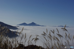 朝靄の磐梯山