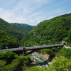 新緑の中の駅