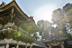 陽明門が眩しくて