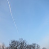 冬の飛行機雲