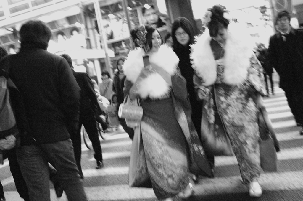 和服の二人