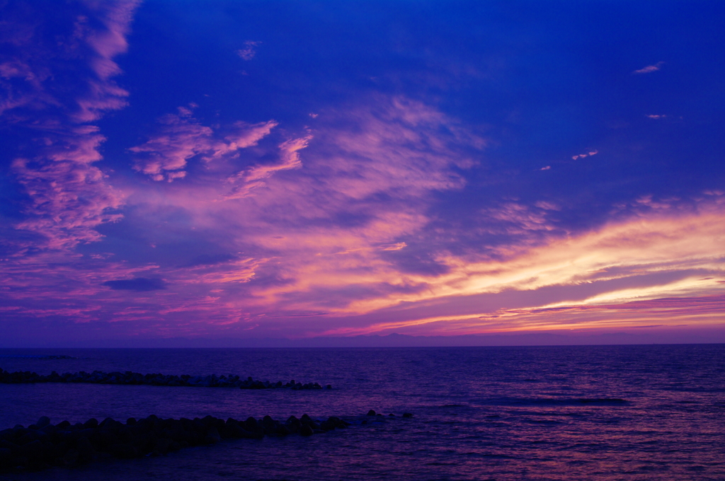 新潟の夕空