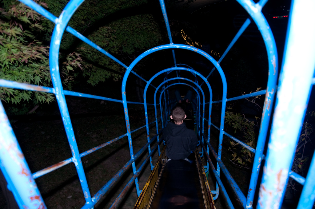 Down the slide