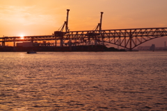 大阪港の夕景