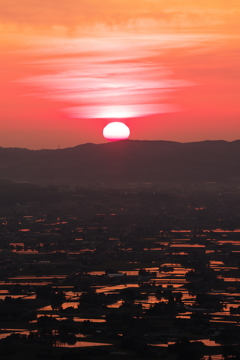 散居村の夕暮れ