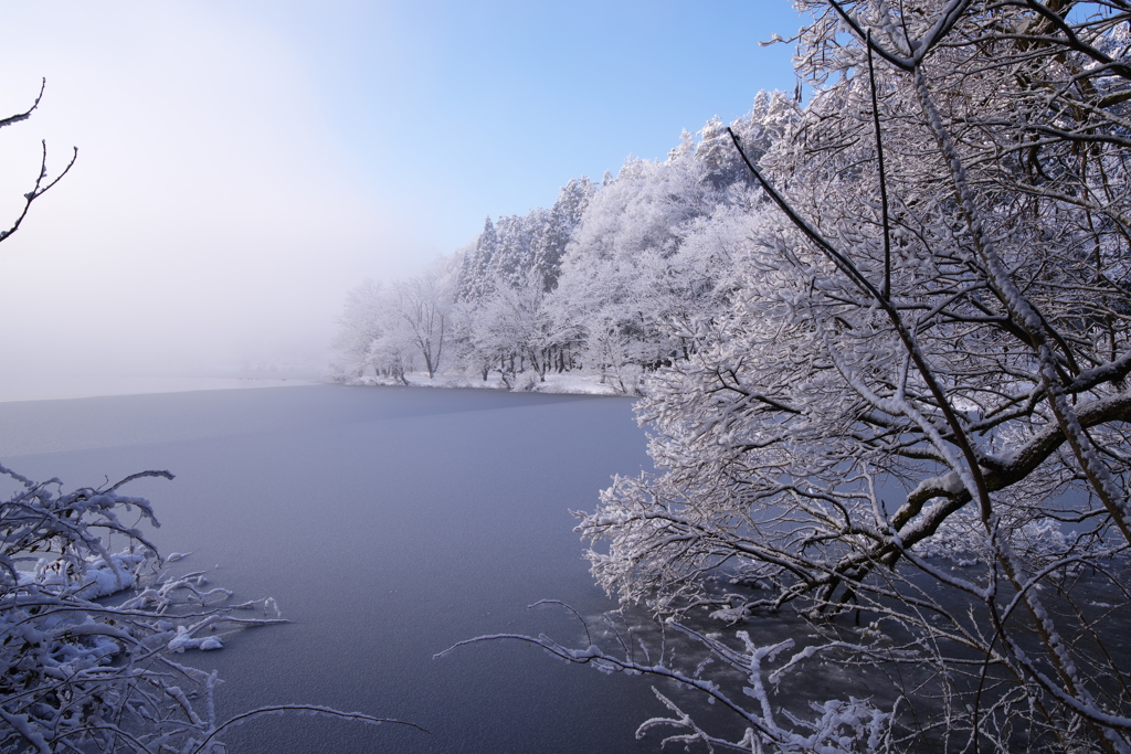 雪と霧が晴れて