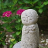 紫陽花とお地蔵さん
