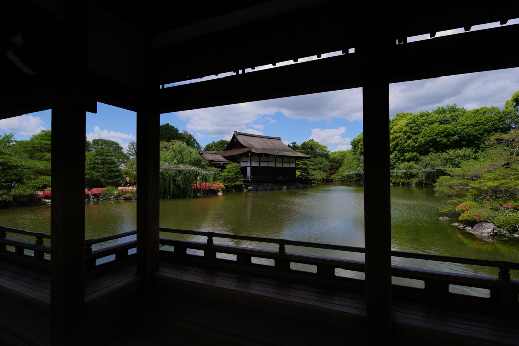 名園、屏風絵