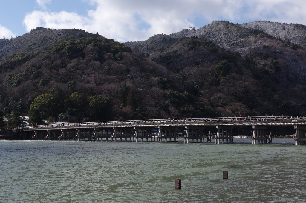 渡月橋、２月