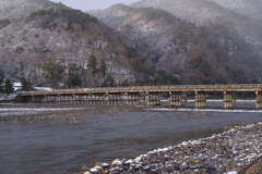 嵐山　雪の朝