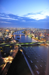 夜の信濃川