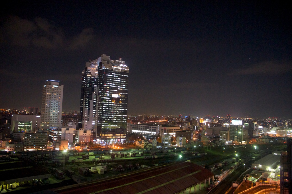 night view of Osaka