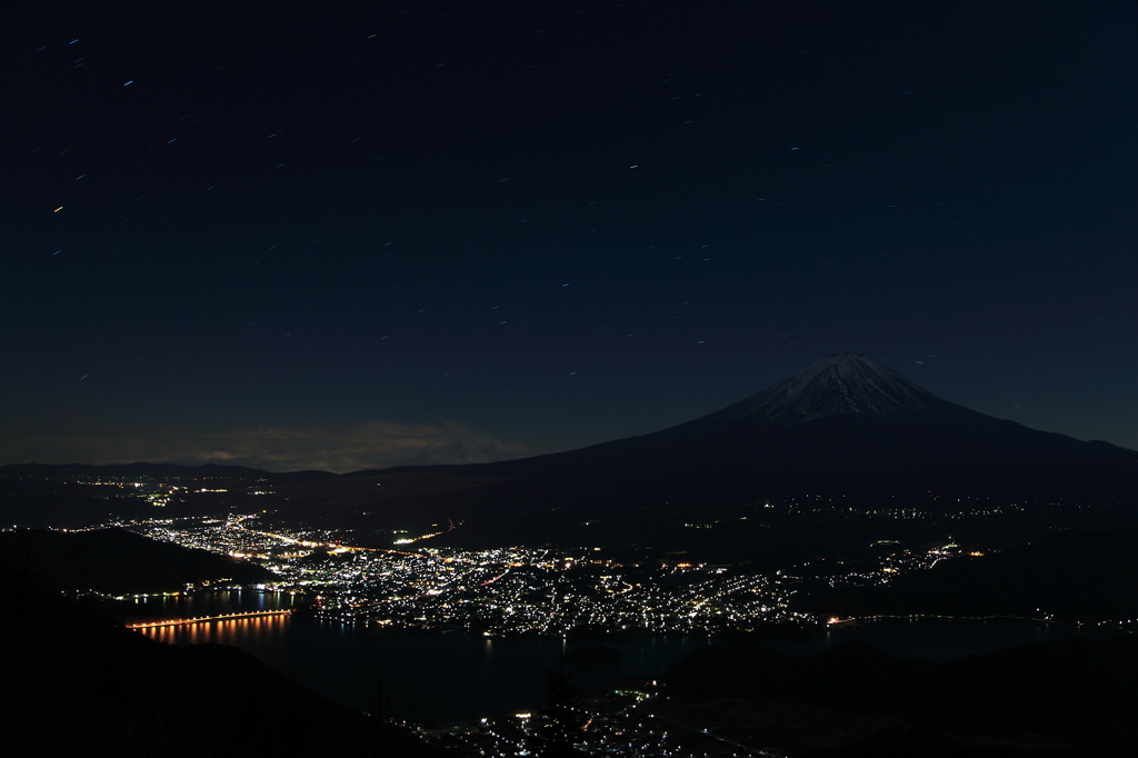 新道峠　夜中