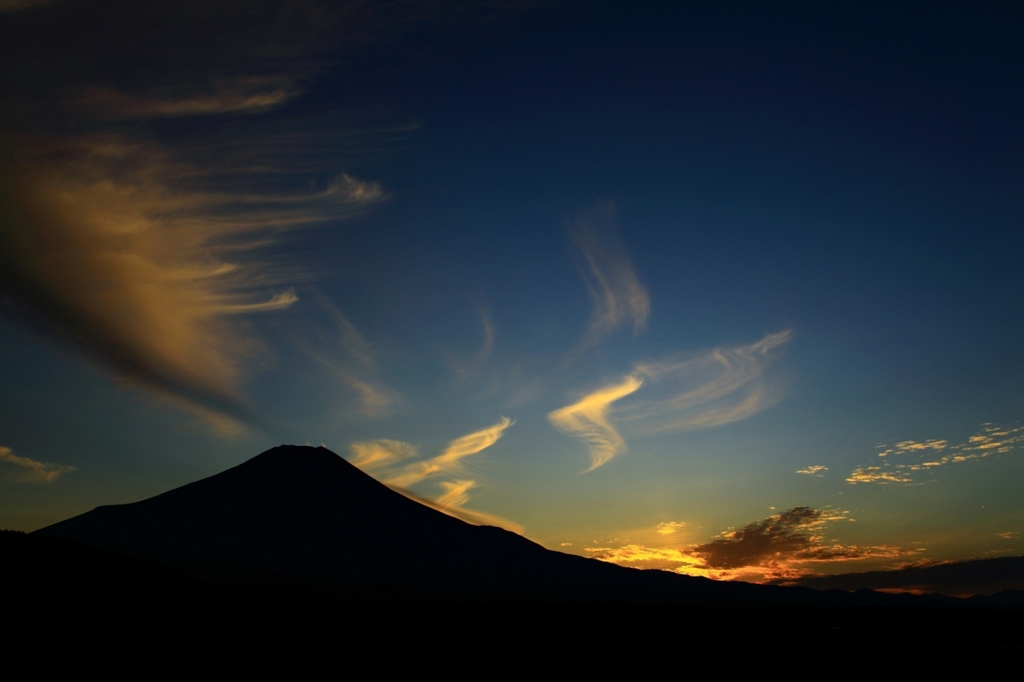 忍野の夕日