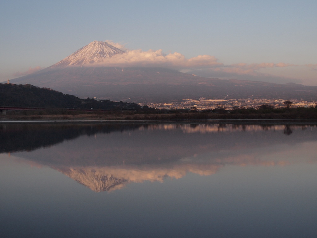 富士川夕景