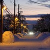 両脇の雪