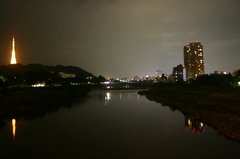 夜の散歩　広瀬川