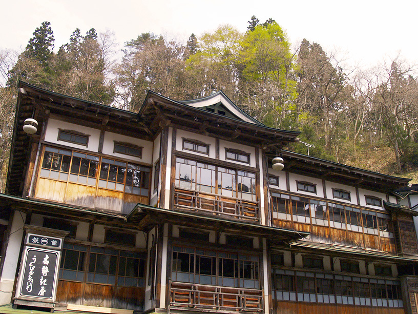 銀山温泉にて