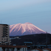 今朝の岩手山　朝焼け