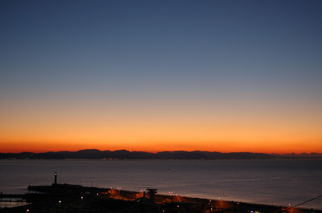 夜明けです。