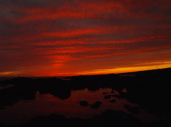 紅の夕陽