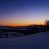 丘の冬  夕暮れ