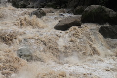 マチュプチュへ行く途中の激流