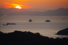 瀬戸内　児島からの夕日