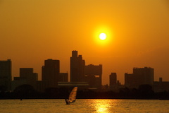 お台場の夕日