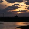 芦野池夕日