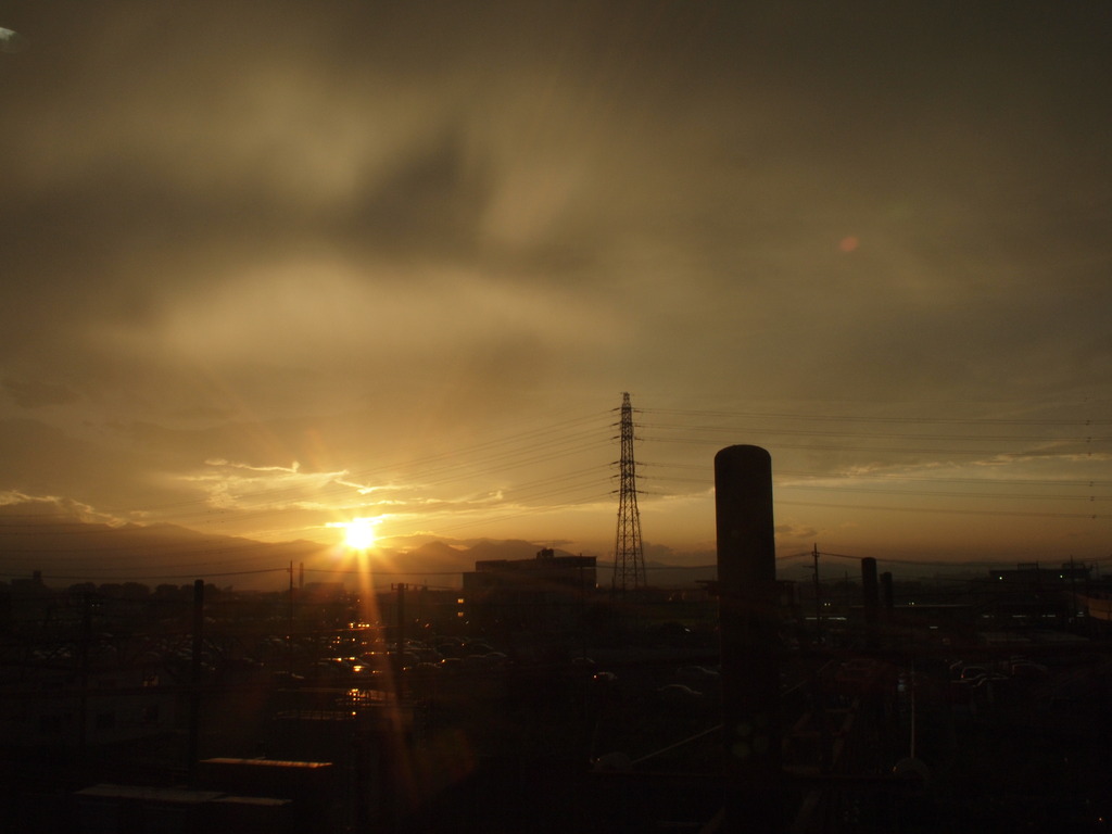 日曜日の夕景