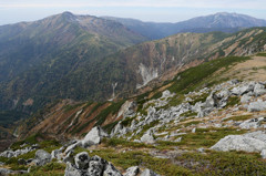 双六岳から黒部五郎岳、薬師岳